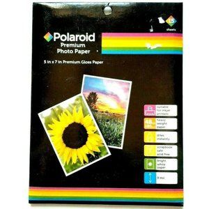 Polaroid Premium Gloss 5x7 Photo Paper  Sealed 15 Sheets Inkjet 48 lb.